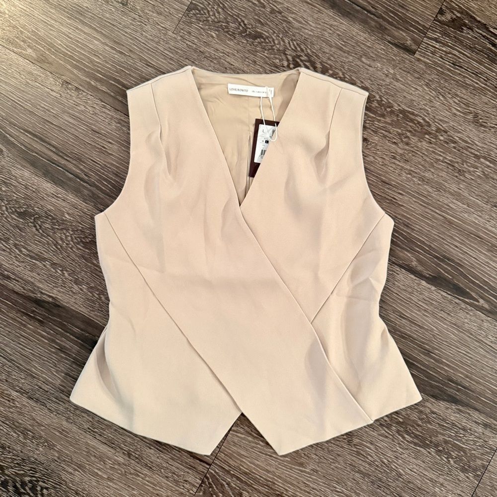 Love Bonito Mae Tailored Cross Over Top New